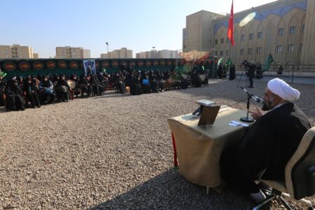 مراسم هفتمین روز خاکسپاری شهید گمنام مجتمع آموزش عالی بنت الهدی