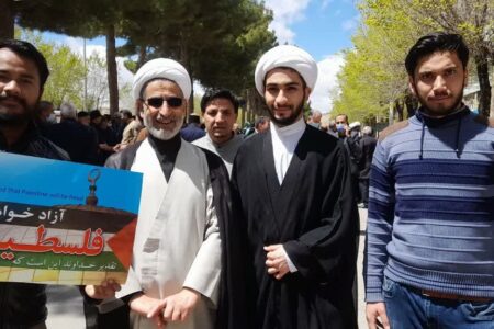 تصاویر / حضور طلاب واحد آشتیان در راهپیمایی روز قدس