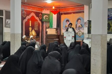 تجمع طلاب خواهران بلتستان پاکستان در حمایت از مردم فلسطین