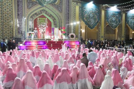 برپایی جشن تکلیف ۵۰۰ نفر از دختران تازه مکلف جهان اسلام در حرم مطهر رضوی