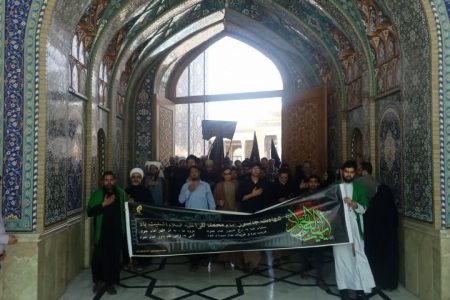 دسته عزاداری طلاب مجتمع عالی فقه در روز شهادت حضرت جوادالائمه(ع)