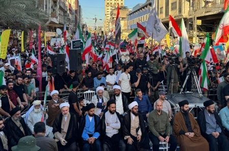 برگزاری راهپیمایی های حمایتی از انقلاب اسلامی و رهبر معظم انقلاب در نمایندگی عراق