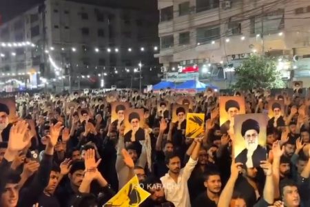 تجدید عهد عزاداران حضرت امام حسین(ع) در کراچی با رهبر انقلاب