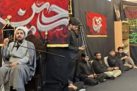 حضور مسئولان مجتمع عالی قرآن وحدیث در هیئات عزاداری طلاب المصطفی