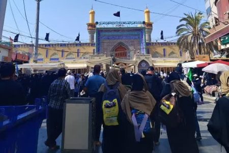 حضور کاروان راحلان بصیر در اماکن متبرکه عتبات عالیات