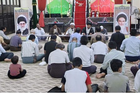 برگزاری مراسم دعا توسط طلاب میانمار برای پیروزی ایران