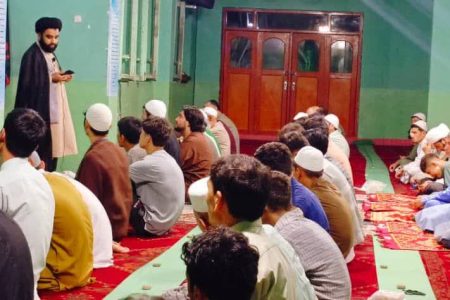 عزاداری شهادت امام حسن عسکری (ع) در مدرسه علمیه سلطانیه بلخ