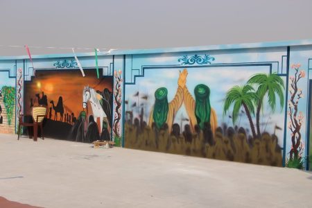 رونمایی از نقاشی دیواری «هنر مقاومت» بر دیوار مزار شهید گمنام