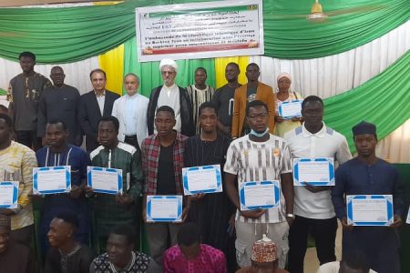 آیین اختتامیه دوره آموزش کامپیوتر در نمایندگی بورکینافاسو