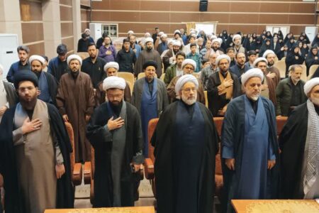 سخنرانی رئیس المصطفی در اجتماع پرشور مردم شهر ساوه