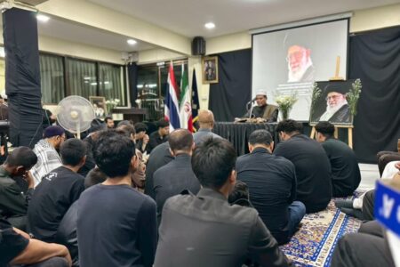مراسم چهلمین روز شهادت رهبر معظم انقلاب در نمایندگی تایلند